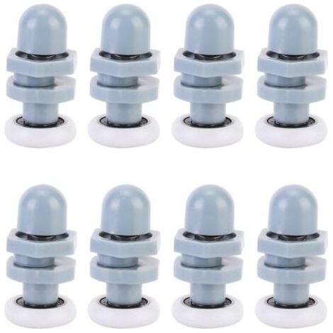 Rouleaux Pour Porte Coulissante - Diamètre 20 mm - Pour Portes En Verre Salle De Bain - 8 Pièces (1/5)