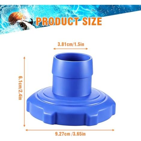 Adaptateur Aspirateur Piscine, Adaptateur pour Tuyau de Skimmer (1/4)