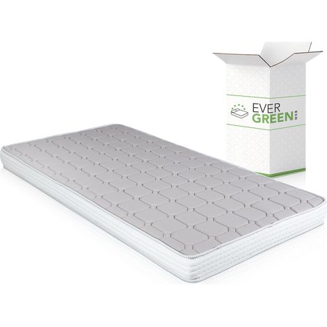 EVERGREENWEB - Materasso Memory per Divano Letto Singolo 100x190 cm Materasso Ortopedico in Waterfoam Alto 14 cm ergonomico per prontoletto con Rivestimento Anallergico Bianco - DAYBED