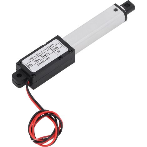 Actionneur linéaire miniature télescopique électrique, 150 N, course de 50 mm, 24 V CC, vitesse de 4 mm/s, pour ouvre-fenêtre ou lève-vitre. (1/5)