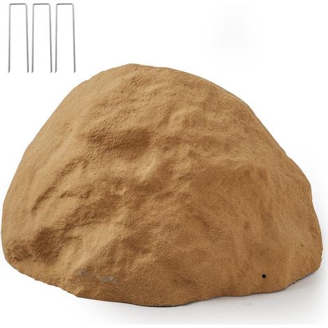 Faux Rocher Jardin Cache Pompe de Puits Pierre Creuse Décorative PEHD Brun Sable Taille M 590x460x330 mm (1/5)