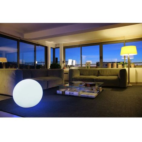 LUMISKY - Boule lumineuse filaire pour extérieur LED - blanc BOBBY - Ø60cm culot E27 (1/4)