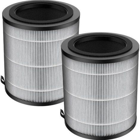Lot de 2 filtres de rechange JF100, préfiltre 3 en 1 H13 et système de filtration au charbon actif (1/5)