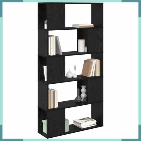 Ensemble meuble TV - 875205 - Noir - Bois d'ingénierie - 4 étagères (1/5)