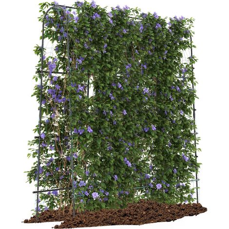 Supporto per piante rampicanti ad arco a forma di U, Trellis alto per cetrioli da letto rialzato 179 x 180 cm (1/3)