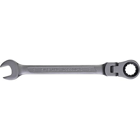 SW-Stahl 03530L-13 Gabelringratschenschlüssel 13 mm I Ringschlüssel mit Gelenk I 72 Zähne I Maulschlüssel mit Ringratsche I Ringratschenmaulschlüssel SW 13