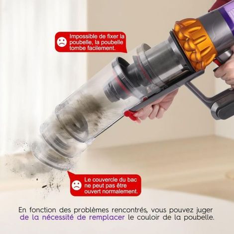 Glissière - Remplacement Bac Cyclone - Compatible Dyson V10 V11 V15 SV12 SV14 SV15 SV22 - 8 Pouces (1/5)