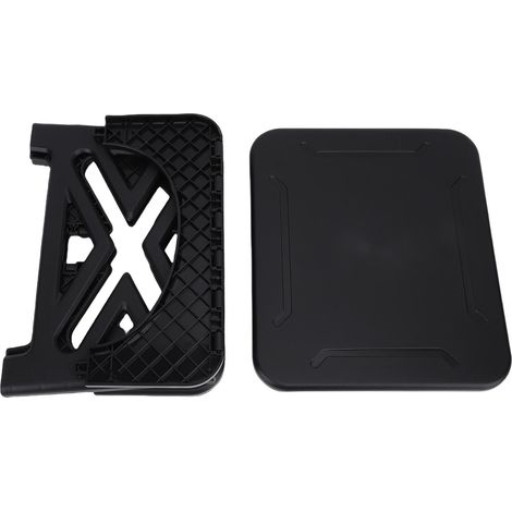 Toilettes de camping portables pliables de voyage avec couvercle, capacité de charge de 220,46 lb, pour randonnée en plein air, bateau, noir. (1/5)