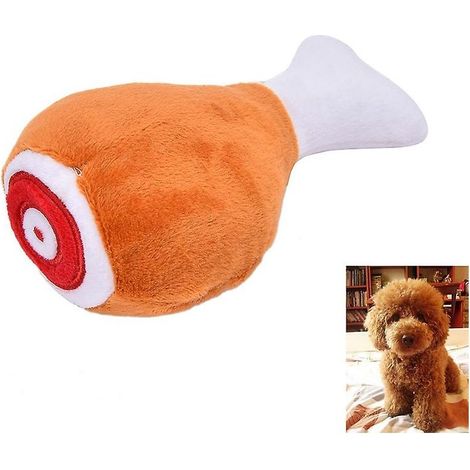 1 jouet à mâcher en forme de baguette pour animal de compagnie, chien ou chat, en peluche couineur (1/4)