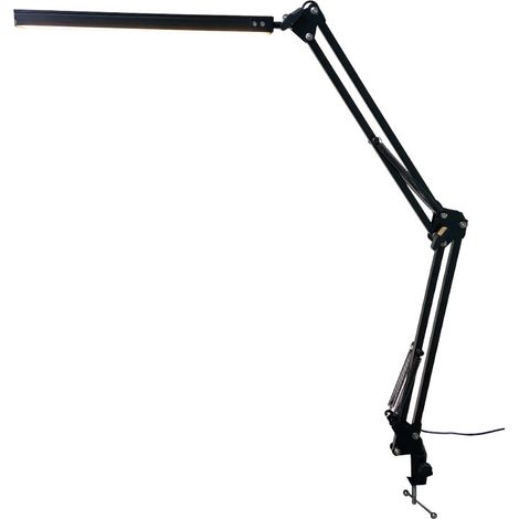 Lampe de Bureau à Pince en Aluminium - Plein Spectre - Protection Oculaire - Alimentation USB - 3 Températures - 10 Niveaux de Luminosité - Noir (1/5)