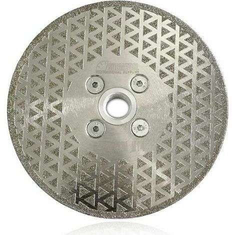 Hoja de sierra de diamante de 125 mm, disco galvanizado de doble cara para cortar y desbastar mármol, granito y baldosas de piedra (rosca M14) (1/5)