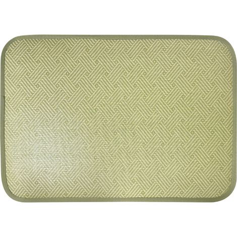 Tapis Rafraîchissant pour Chien et Chat - Coussin d'Été en Rotin Tressé, Niche Glacée Respirante, Lit Confortable pour Animaux de Moins de 4 kg (Modèle Vert, Taille M 40x55 cm)-lsw (1/2)
