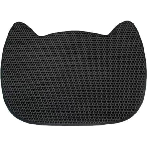 Tapis de litière pour chat, anti-éclaboussures et anti-sortie du bac à litière, filtre double couche et fuite de sable (1/4)