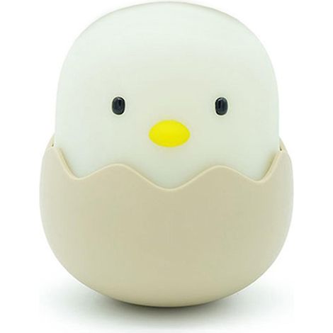 Lampe de nuit émotionnelle en silicone en forme de coquille d'œuf, gobelet rechargeable LED, lampe de chevet pour enfants, petite lampe de table en forme de coquille d'œuf - Lumière jaune (1/5)