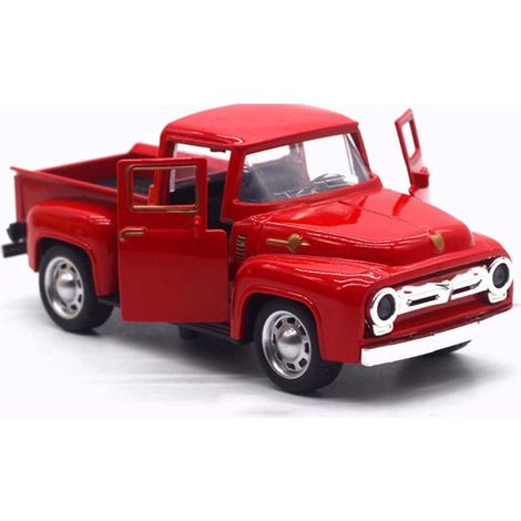 Camion Vintage - Métal Die-Cast - Roues Mobiles - Décoration Intérieure Bureau Table Étagère - Pour Noël Anniversaire Décor Festif - 1 Pièce (1/5)