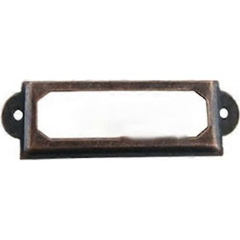 Lot de 10 porte-étiquettes en laiton antique avec poignées pour tiroirs, armoires et boîtes, design vintage durable (1/5)
