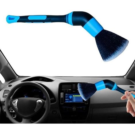 Brosse de nettoyage intérieure de voiture - Nettoyant pour voitures avec poignée ergonomique, accessoires de détail pour voitures (1/4)