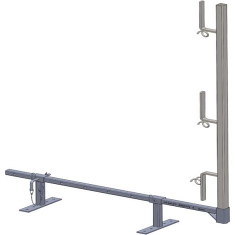 Garde-corps MINI RIVE avec fixation en rive réglable h 1,1m - DIMOS - 920 mm