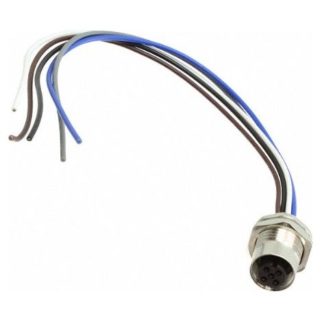 TE Connectivity T4171110003-001M12 Rear mounting socket A, 3P, 0.2m wire