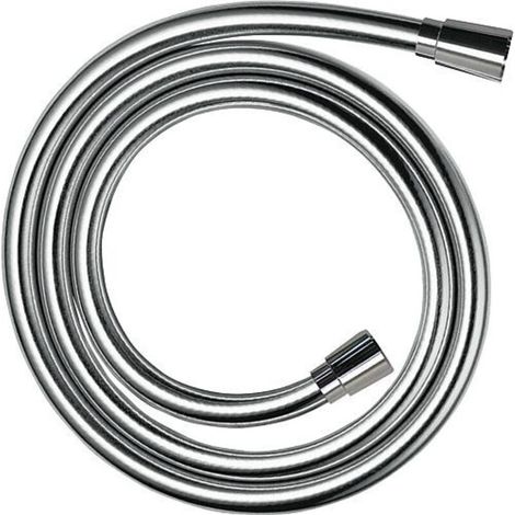 Flexible de douche 800 mm – Plastique chromé – Raccord DN 15 (1/2) cône – Écrou tournant – Articulation rotative anti-pliure (1/4)