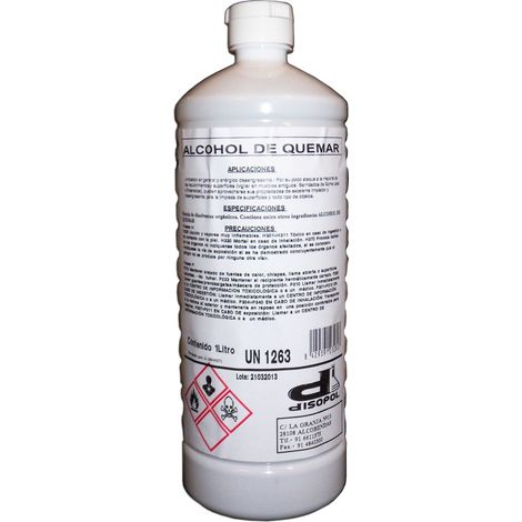 DISOPOLSA alcool bruciante da 1 litro in contenitore in PVC