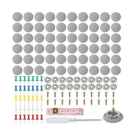 Lot de 90 Rivets de Réparation pour Ciel de Toit de Voiture, Réparation de Toit de Voiture, Punaise Ciel Toit Voiture, avec (1/5)