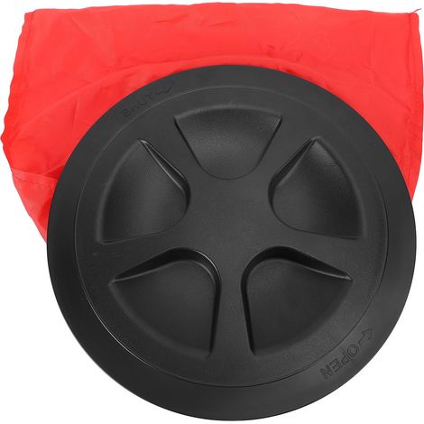 Ortviai Plaque d'accès circulaire pour bateau 8 pouces en ABS noir avec sac de rangement (1/5)