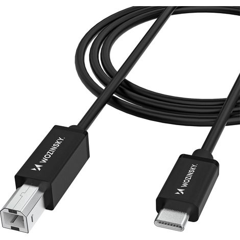 Câble pour imprimante/scanner USB-B - USB-C 1 m - noir (1/3)