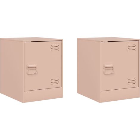 Maison Exclusive - Comodini 2 pz Rosa 34,5x39x44 cm in Acciaio