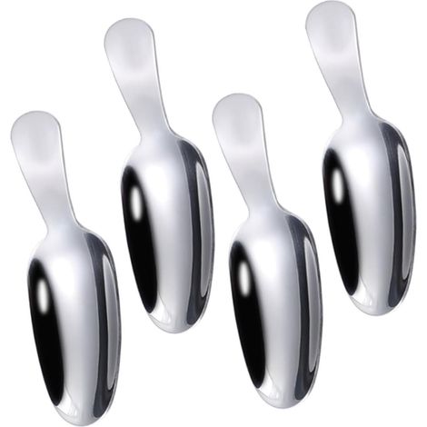 Lot de 4 Cuillères à Thé en Acier Inoxydable Argenté (1/5)