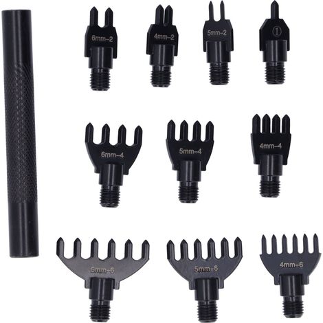 Lot en cuir 10 embouts perforateurs acier carbone résistant durable ceinture perforatrice pour artisanat (1/5)