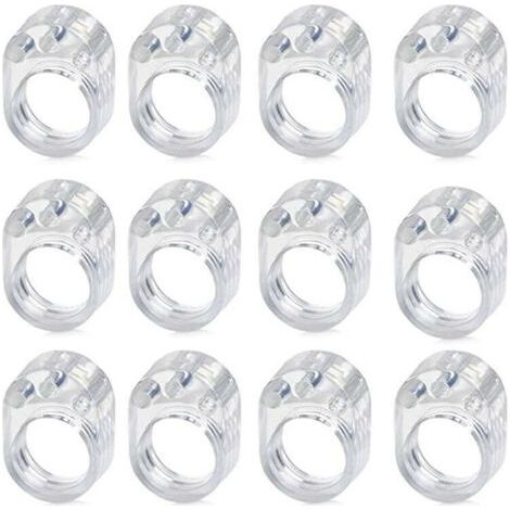 Set di 12 fermaporta trasparenti in PVC, diametro 17 mm (1/5)