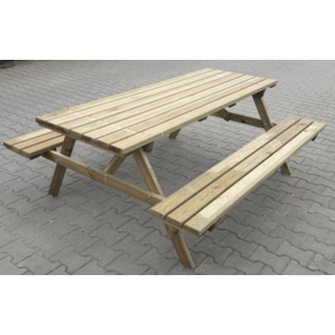 SET BIRRERIA PICNIC LEGNO IMPREGN 180X160XH71CM