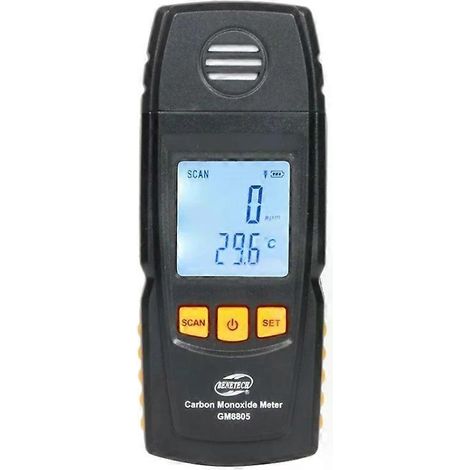 Détecteur de monoxyde de carbone portable GM8805, 0-1000 ppm, écran LCD noir (1/5)