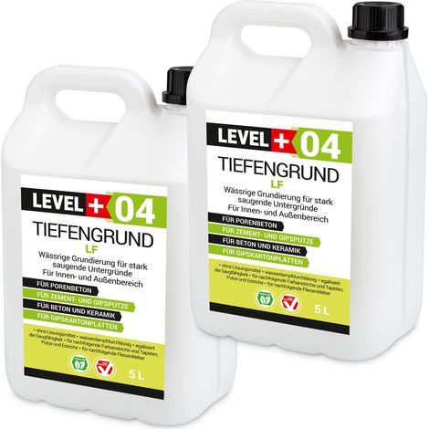 LEVEL+ Universal Grundierung Acryl Tiefgrund Haftgrund L+04 - 10L (1/5)