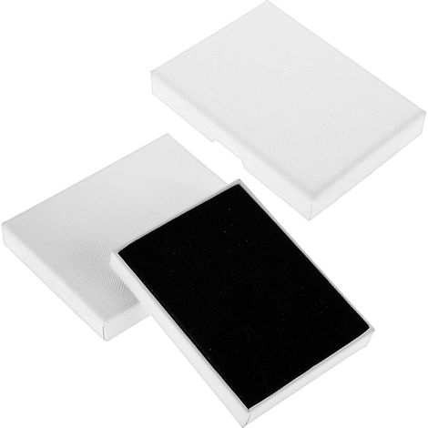 2 Boîtes à Bijoux Cadeaux, Petite Boîte à Bijoux Organisateur de Colliers avec Couvercles pour Colliers Bagues Bracelets Boucles d'Oreilles Boîtes Cadeaux en Carton pour Anniversaire Mariage (1/5)