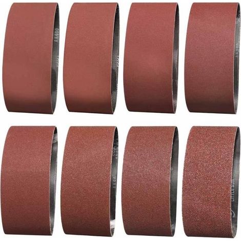 Bande Abrasive - Non spécifié - 75x457 mm - Grains 40/60, 80/120, 180/240, 320/400 - 14 pièces (1/4)
