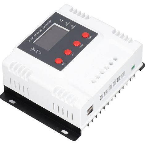 Digitaler PV-Leistungsregler 12V 24V 48V mit automatischer Erkennung, Solar-Photovoltaik-Leistungsregler (30A (12V80mA 24V45mA 48V30mA)) (1/5)