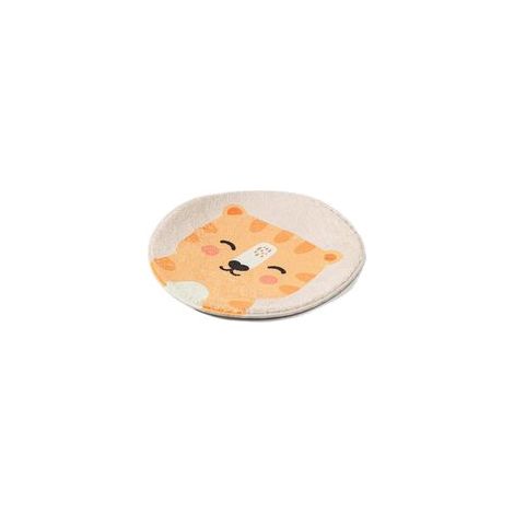 1 Pcs Coussins de Chaise Interieure Coussin d'Assise Rond pour Enfants Doux Confortable Dessin Animé Motif Tigre Rembourrés pour Chambre d'enfant Maison et du Canapé(30x30cm)