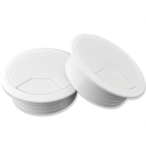 2 x Systèmes de gestion de câbles pour PC de bureau - Cache-câbles - Gestion des câbles pour PC de jeu - Passe-câbles - Œillet de câble (1/5)
