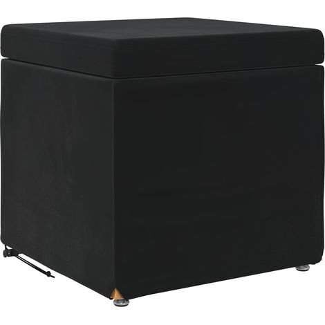 Stool Black 41 x 41 x 40 cm Velvet and Engineered Wood vidaXL