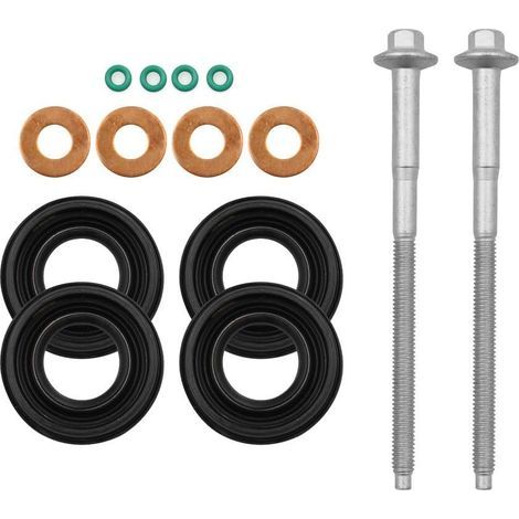 Adapté au FORD TRANSIT MK7 2.2 TDCi SP avec ensembles de joints diesel pour boulons de serrage des injecteurs, comprenant joints de soupape d'injection, rondelles en cuivre, joints toriques et boulons (1/5)
