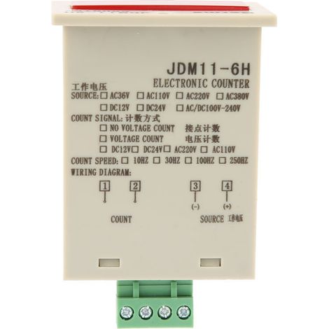 Compteur électronique à 6 chiffres JDM11-6H, 36 V CC (1/5)