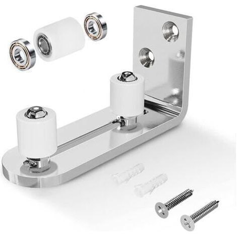 Ajustable Guide de Plancher Mur/porte Guide Inférieur Pour Porte en Bois Coulissante, Argenté