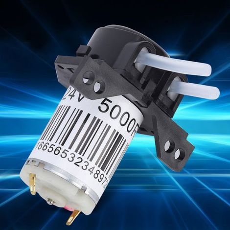 Pompe péristaltique miniature auto-amorçante à angle droit avec tube en silicone, adaptée à une utilisation en laboratoire (24V) (1/5)
