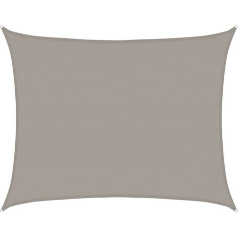 Vela Parasole 160 g/m² Rettangolare Grigio Chiaro 6x8 m in HDPE vidaXL