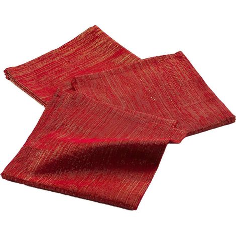 Lot de 3 serviettes en fils métallisés argentés (1/4)