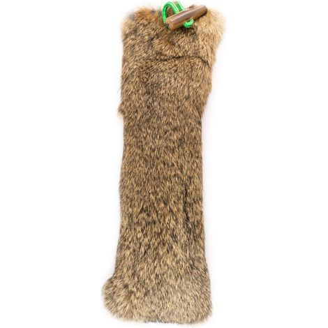 Jouet à rapporter pour chien en fourrure de lapin véritable - Jouet d'entraînement naturel à rapporter - Jouet factice pour chiens de petite et moyenne taille - Pas de jouet à tirer (1/5)