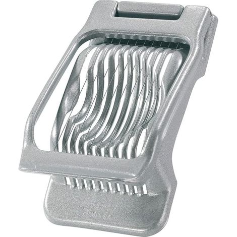 Coupe-œufs Westmark pour tranches rondes ou ovales, lames de coupe en acier inoxydable à tension individuelle, aluminium/acier inoxydable, duplex, gris (1/4)