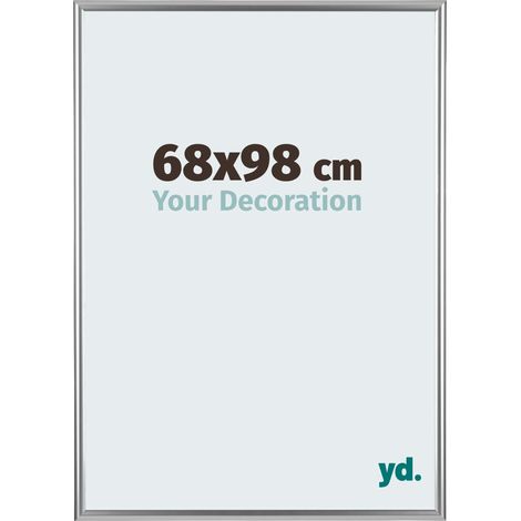 yd. - Cadre photo 68x98 - Argent - Plastique - Bordeaux